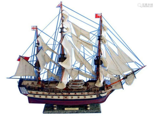 HMS Leopard Tall Model Ship 36"