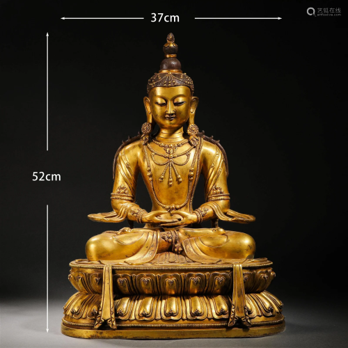A Tibetan Bronze-gilt Figure of Amitayus