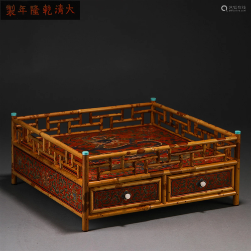 A Chinese Bamboo Scholar Low Table