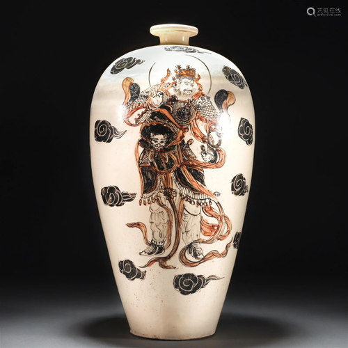 A Chinese Cizhou-ware Vase Meiping