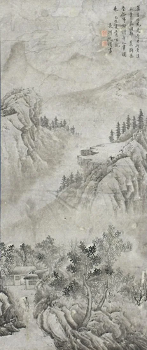 A Chinese Scroll Painting By Shen Zhou