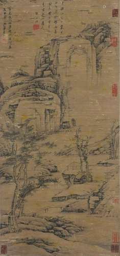 A Chinese Scroll Painting By Hong Ren