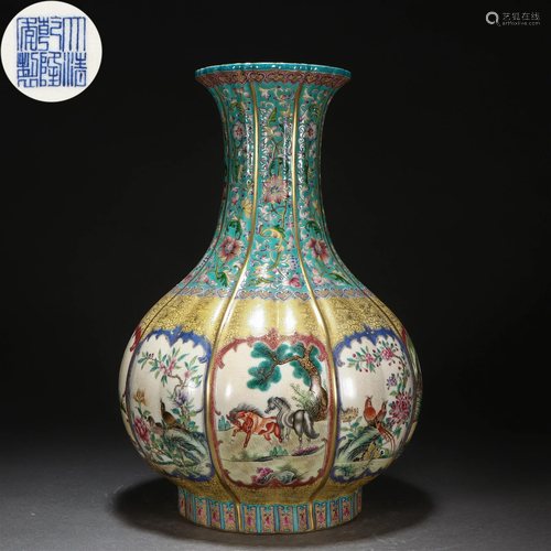 A Chinese Falangcai Floral Vase