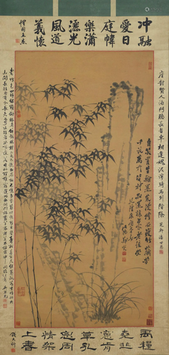 A Chinese Scroll Painting By Zheng Banqiao