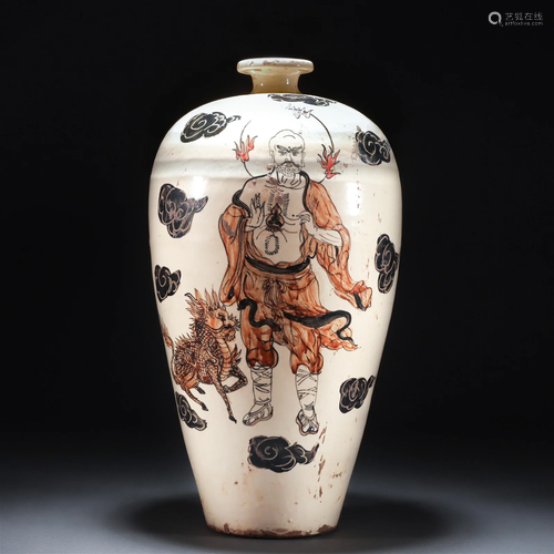 A Chinese Cizhou-ware Vase Meiping