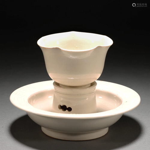 A Chinese Ting-ware Cup with Stand