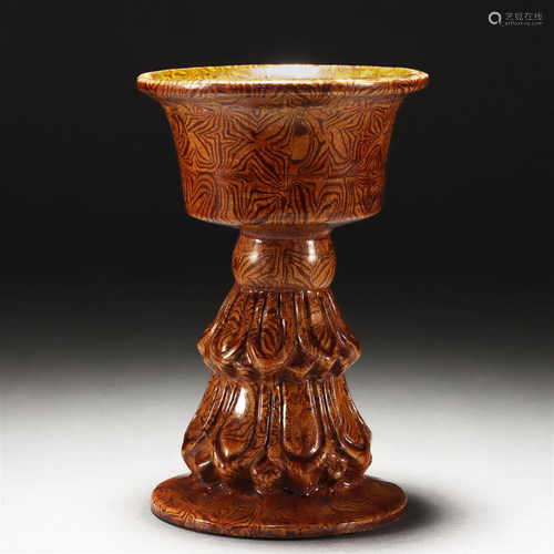 A Chinese Pottery Candle Holder