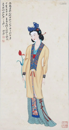 A Chinese Scroll Painting By Zhang Daqian