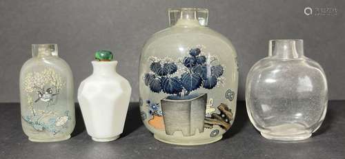 AN ASSORTMENT OF INSIDE PAINTED SNUFF BOTTLES, QING DYNASTY ...