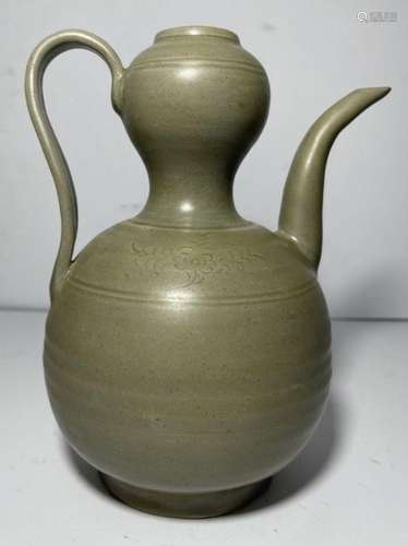 A CHINESE CELADON EWER, PROBABLY SONG DYNASTY OR LATER