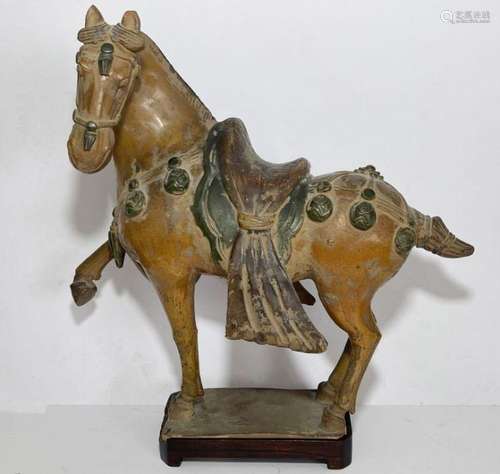 A CHINESE HORSE IN THE MANNER OF TANG, POSSIBLY TANG DYNASTY...