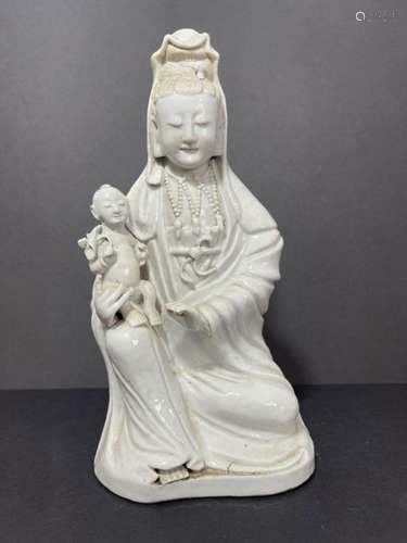 A CHINESE BLANC DE CHINE FIGURE, QING DYNASTY (1644-1911)