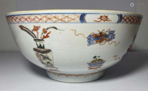 A CHINESE IMARI MEDALLION BOWL, QIANLONG PERIOD (1735-1795)