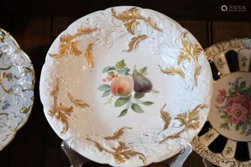 hand painted fruit porcelain plate