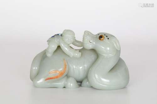 Chinese Hetian Jade Animal Ornament, 18th Century