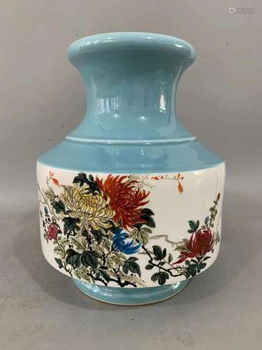 Zhang Jingtao, Flower Pattern Porcelain Vase