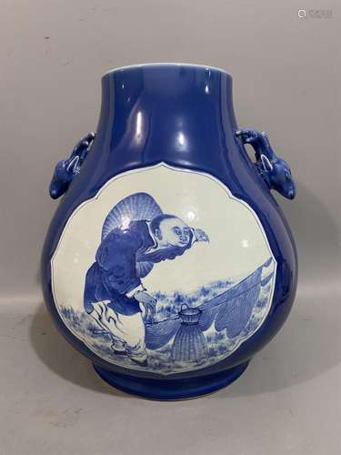 Wang Bu, Figure Porcelain Vase