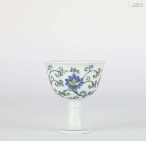 Chinese Doucai Porcelain Cup, Chenghua