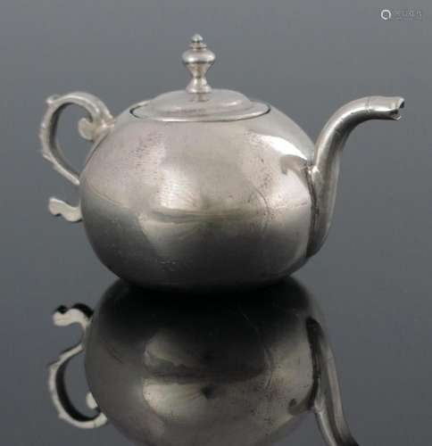 A Dutch miniature silver teapot, Amsterd