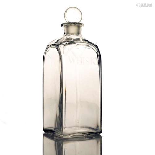 A George III cut glass spirit decanter,