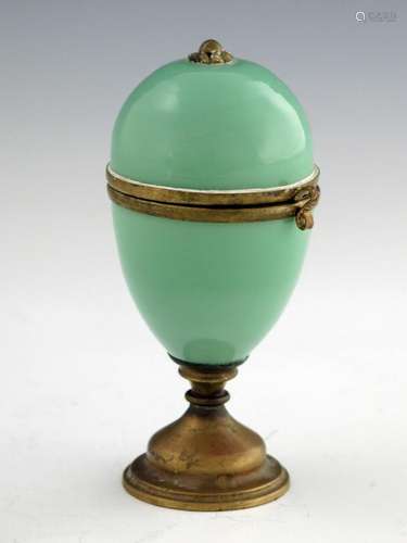 A French Palais Royale glass and gilt mo