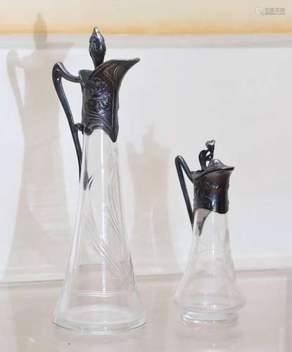 Two Art Nouveau Carafes