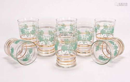 8 Art Nouveau wine cups