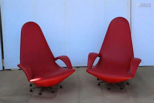 Pair of design armchairs