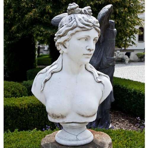 Female marble bust