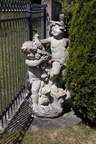 Two putti with fruits