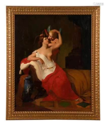 19Th Century Oil Painting Of Figure