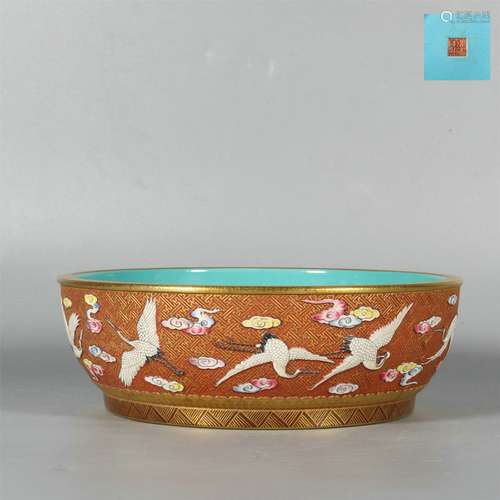 Qing Dynasty Period Of Qianlong   Enamel Color Porcelain Car...