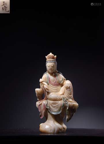 Shoushan Furong Stone Carving Guanyin Ornament, China