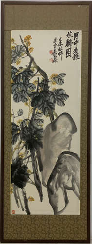 Painting Of Floral With Frame - Wu Changshuo , China