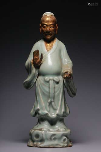 Longquan Gold Painted Statue Of Lohan
, China