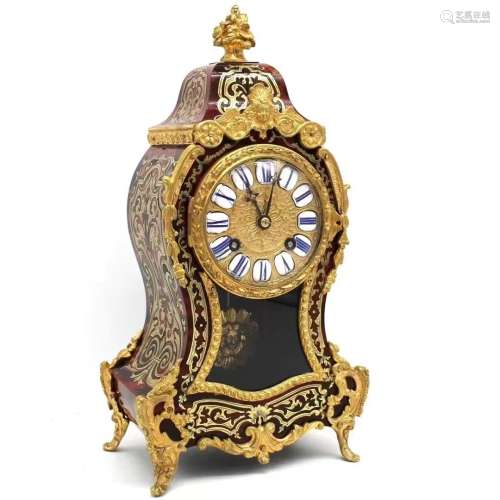19Th Century Style Of Boulle Work Desk Clock