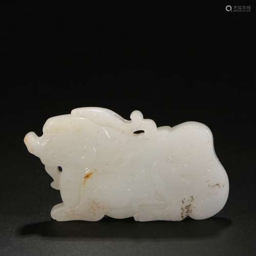 Hetian Jade  Beast Tablet, China