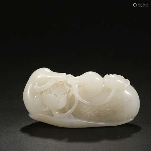 Hetian Jade  Goose Shaped Ornament, China