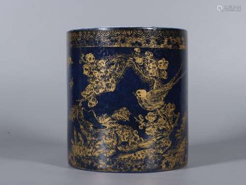 Qing Dynasty Period Of Qianlong   Famille Rose Porcelain Gol...