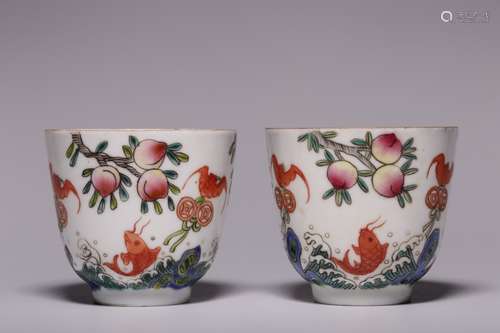 A Pair Of Qing Dynasty Period Of Guangxu Famille Rose Porcel...