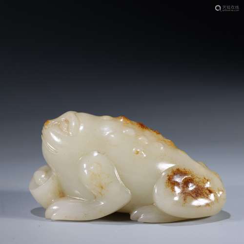 Hetian Jade  Toad Ornament
, China