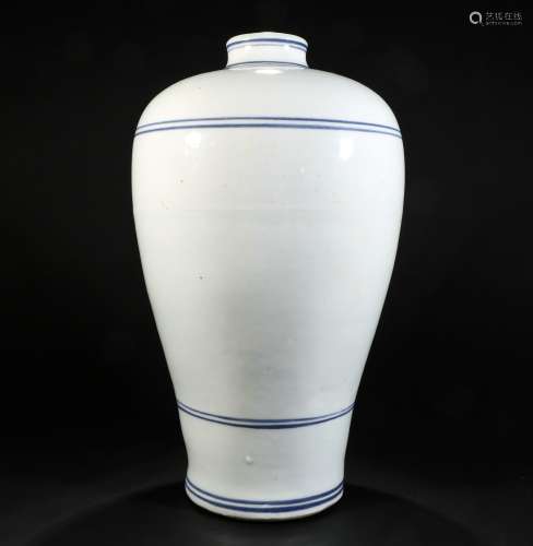 Blue And White White Glaze Porcelain Bottle , China