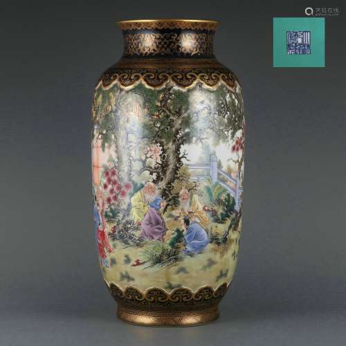 Qing Dynasty Period Of Qianlong  Famille Rose Porcelain Carv...