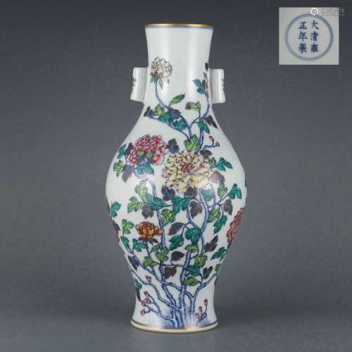 Qing Dynasty Period Of Yongzheng  Doucai Porcelain Gold Pain...