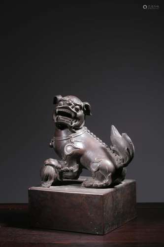 Qing Dynasty  Bronze Lion Seal, China