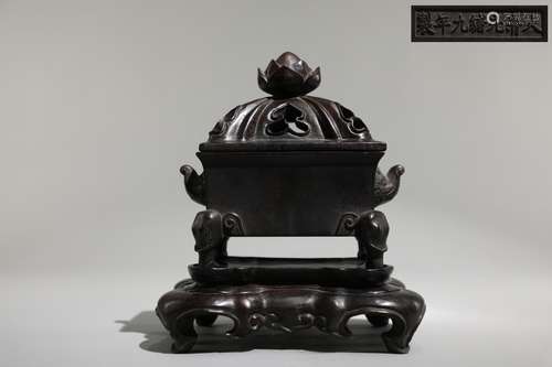 Qing Dynasty  Bronze Square Furnace , China