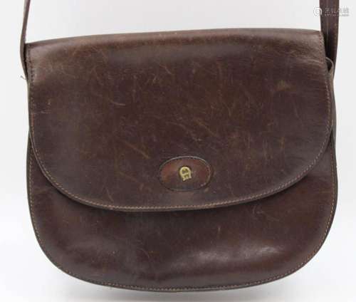 DAMENHANDTASCHE, AIGNER, BRAUNES LEDER