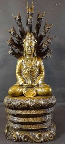 NAGA-BUDDHA, BRONZE, WOHL 20. JHD.