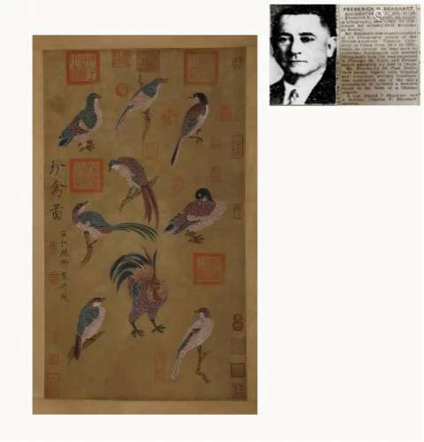 A picture of rare birds by Emperor Huizong of the Song Dynas...