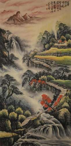 Li Keran landscape paper vertical axis